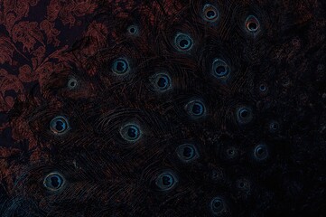 Dark elegant tail segment texture as background