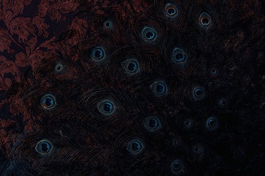 Dark elegant tail segment texture as background