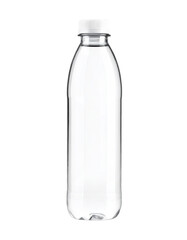 Clear plastic bottle with water, hydration on transparent background