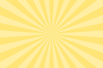 黄色のサンバーストの背景　集中線