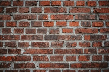 Obraz premium Tilted perspective of a brick wall