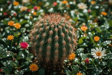 Close-up of a cactus with a water droplet, symbolizing purity
