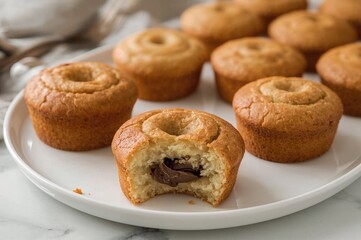 Homemade cakes stuffed with liver filling