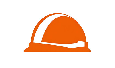 Fototapeta premium An orange construction helmet symbolizing safety, professionalism, and hard work in the construction and building industry.