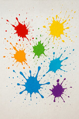 colorful ink splashes