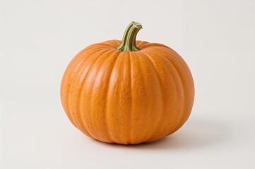 Obraz premium Illustration of a bright orange pumpkin on a plain white background
