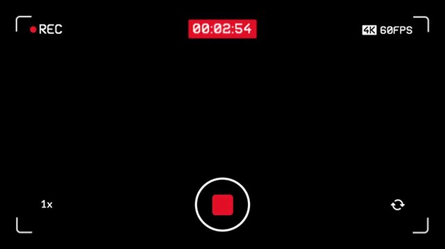 The smartphone camera shutter in black background.