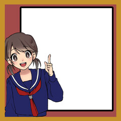 説明する女子生徒