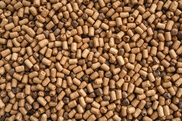 Container of dry food for tiny breed puppies