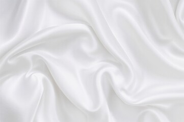 Naklejka premium Luxurious fabric flowing gently in the breeze on a clean white backdrop