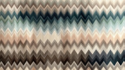 Abstract chevron pattern in muted earth tones