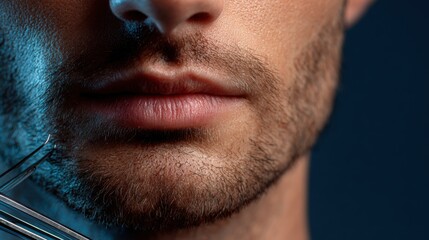 Obraz premium Male plastic surgery concept showing medical aesthetics procedures in modern clinic with professional surgeon and male patient