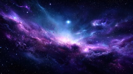 Fototapeta premium A mesmerizing cosmic scene featuring vibrant colors, swirling gases, and countless stars, representing the beauty of the universe.