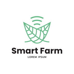Innovative Farming Logo Concept with Leaf Shape