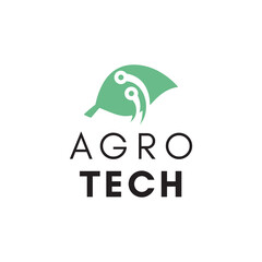 Innovative Farming Logo Concept with Leaf Shape