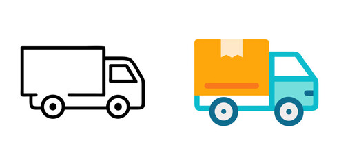 Delivery Truck Icon Design for Logistics, Shipping, and Transportation Services