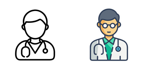 Doctor Icon Design for Healthcare, Medical Services, and Wellness