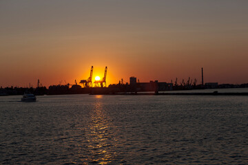 Ukraine Odessa city view from the sea on a sunny summer day