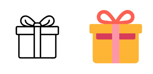 Gift Box Icon Design for Celebration, Presents, and Special Occasions
