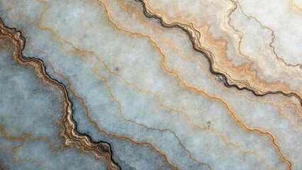 Fototapeta premium Elegant Swirling Stone Texture Abstract Background of Serene Hues and Golden Veins
