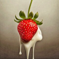 Bright red strawberries with a fresh texture, suitable for healthy food concepts, sweet fruit, and desserts.
