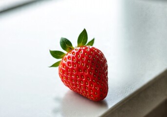 Bright red strawberries with a fresh texture, suitable for healthy food concepts, sweet fruit, and desserts.
