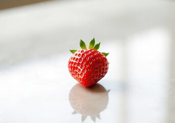 Bright red strawberries with a fresh texture, suitable for healthy food concepts, sweet fruit, and desserts.
