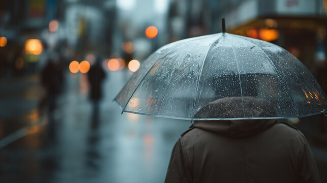 雨に滲む街の灯