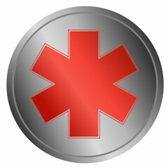 Obraz premium Health symbol, hospital icon, medical logo for print or wallpaper 