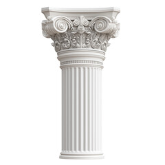 Obraz premium Greek Style Pillar Isolated on White Background