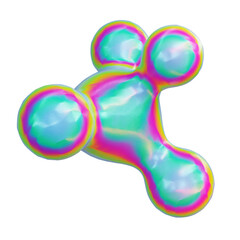 iridescent Geometric Shapes abstract colorful bubbles