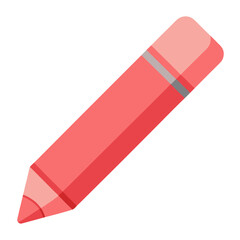 Light coral glossy crayon vector art illustration