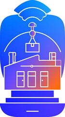 Modern factory with wireless connection