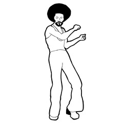vector Illustration of a Man dancing