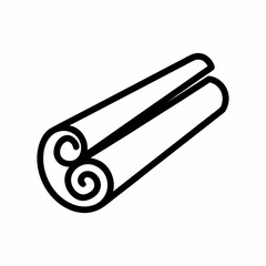 Cinnamon Stick Outline Vector Illustration