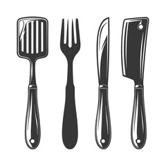 Kitchen Utensils Vector Icon Cooking Tools Illustration