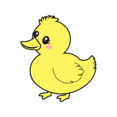 Cute Yellow Duckling Cartoon