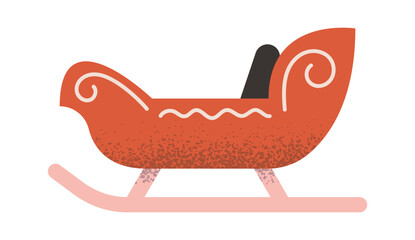 Santa Claus sleigh geometric shape