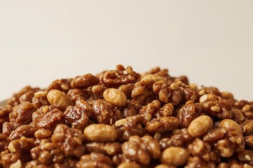 Fototapeta premium Golden Glazed Nuts Infused with Warm Cinnamon and Aromatic Spices