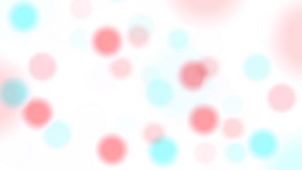 Abstract background with vibrant floating circles in red, cyan, and white. Modern digital art pattern with neon glow effect. Isolated on a transparent background for easy compositing. Bokeh.