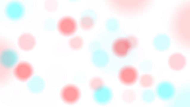 Abstract background with vibrant floating circles in red, cyan, and white. Modern digital art pattern with neon glow effect. Isolated on a transparent background for easy compositing. Bokeh.