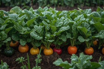 Homegrown veggies flourish with increased rainfall, ready for picking