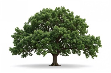 Large solitary tree against a white backdrop, hackberry species