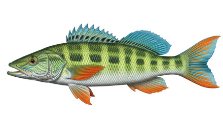 Isolated Perch Fish