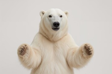 Fototapeta premium Funny polar bear posing humorously