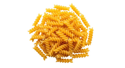 Fototapeta premium Isolated Pile of Dried Fusilli Pasta