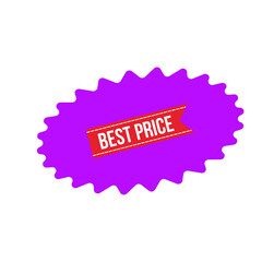 Obraz premium Purple starburst with best price tag