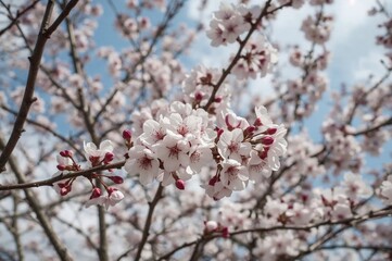 Obraz premium Springtime cherry blossoms blooming