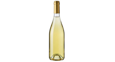 Isolated Bottle of White Wine