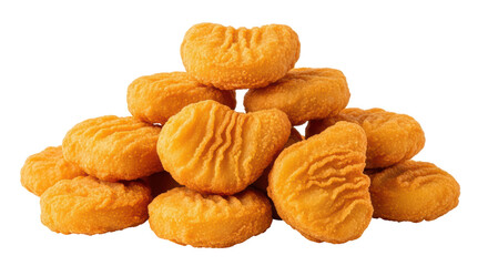Isolated Pile of Chicken Nuggets